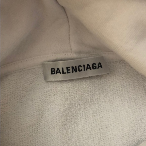 Balenciaga hoodie white with logo in back - Picture 3 of 3